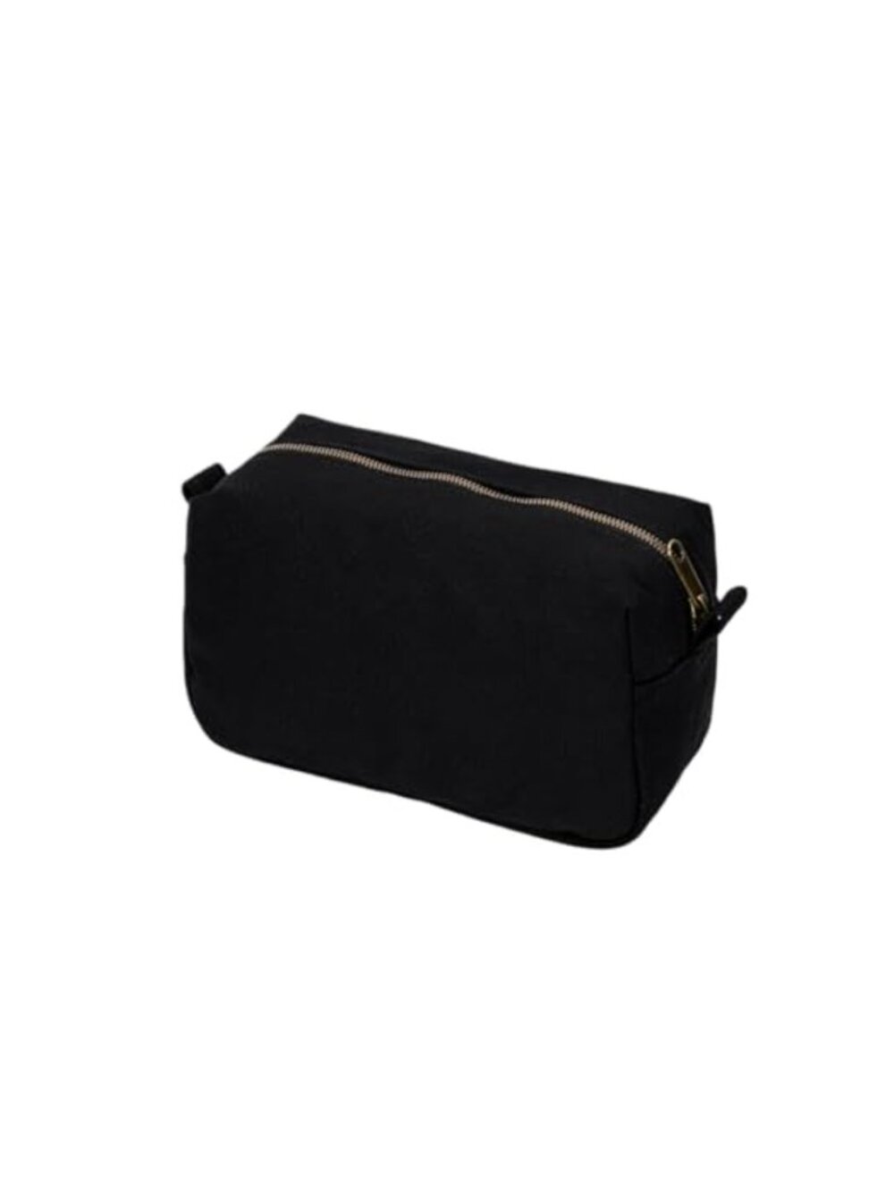Cotton Canvas Cosmetic Bag Travel Toiletry Organizer with Ring Clasp